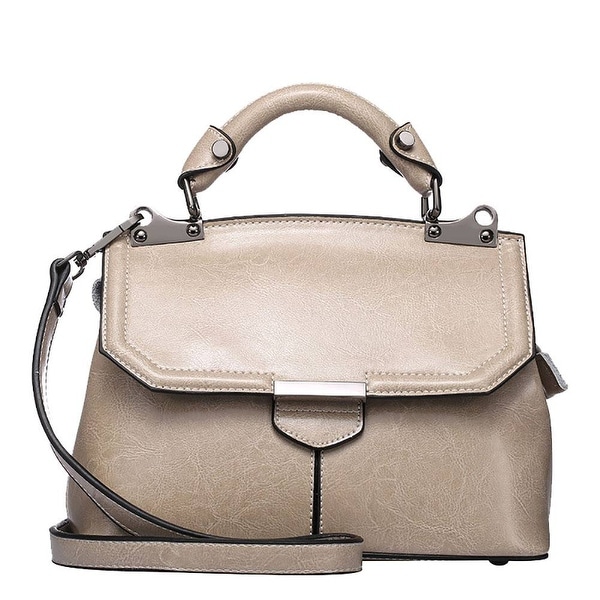 QZUnique Womens Genuine Leather Top Handle Type Cross Body Shoulder Bag