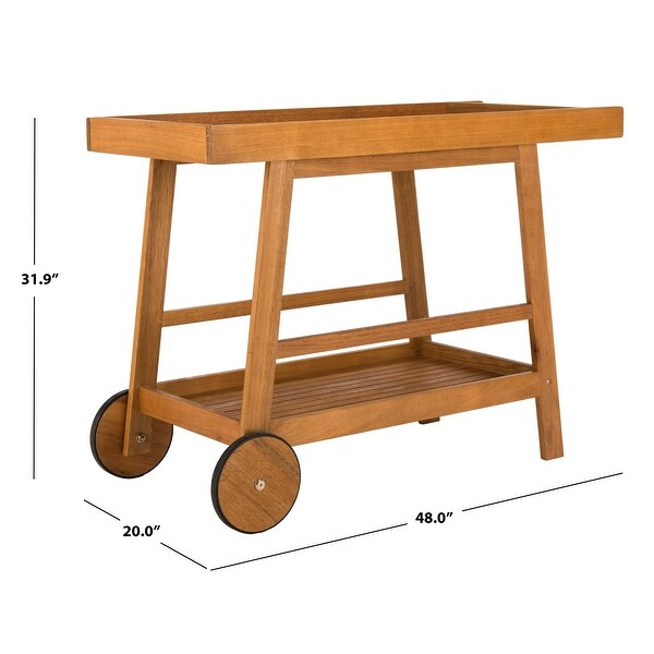 Safavieh Outdoor Living Remzo Bar Cart - 48"x20"x31.9"