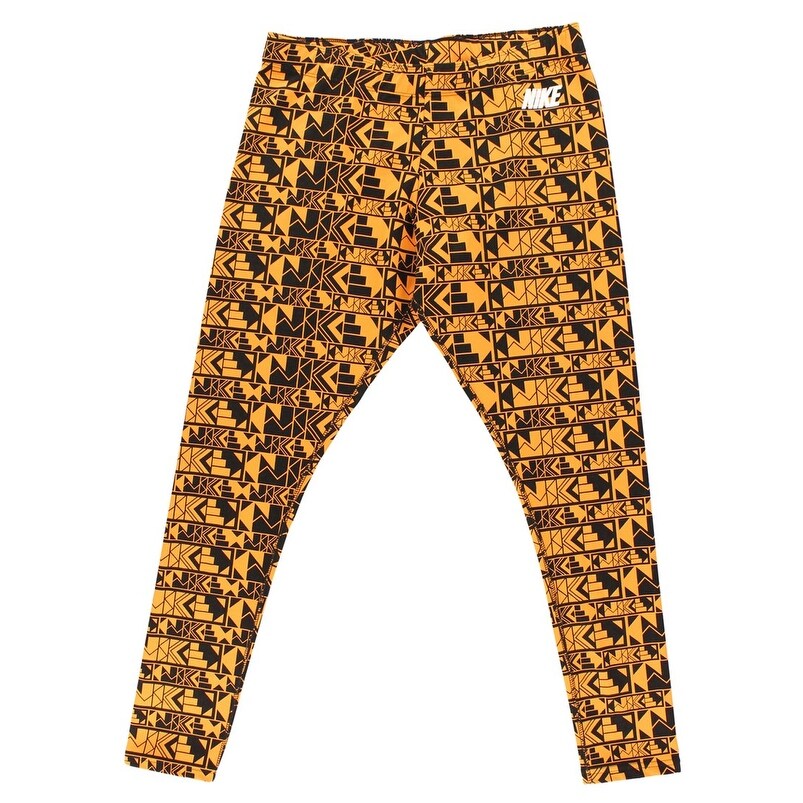 orange and black nike leggings
