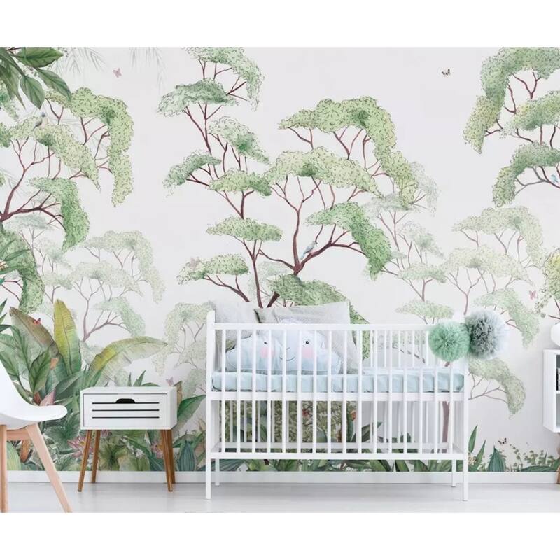GK Wall Design Forest Green Tropical Tree Removable Wallpaper