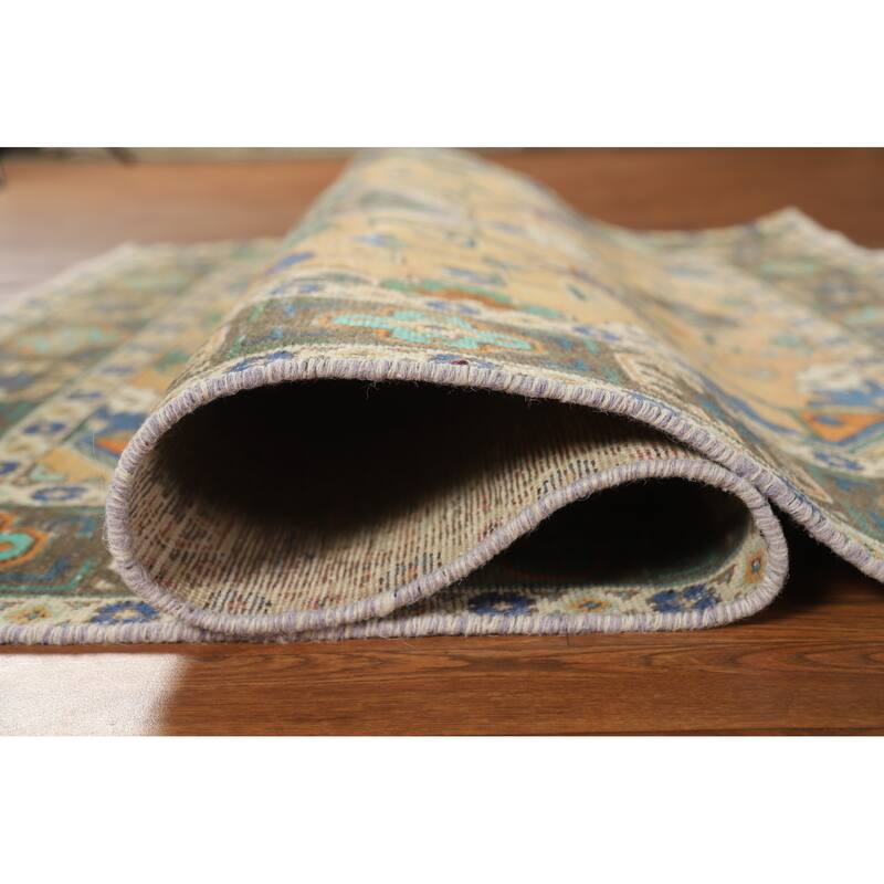 Hand Knotted Oriental 100% Wool Carpet Traditional Medallion Oranges & Rust Tabriz Area Rug - 6' 4'' X 4' 11''