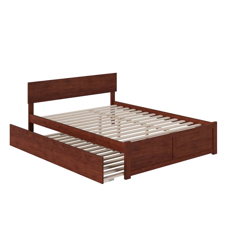 AFI Orlando Platform Bed with Footboard & Twin XL Trundle