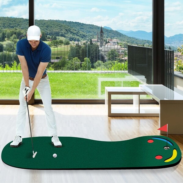 Costway Foldable putting green, par 3 holes, slight incline - Bed