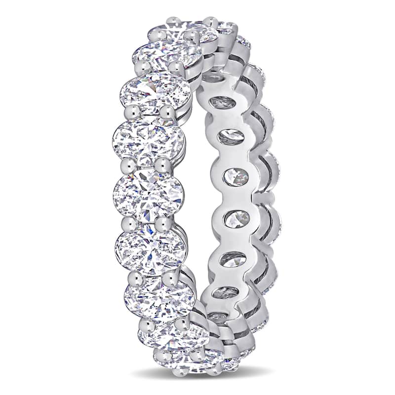 Miadora 3 1/2ct TDW Oval Diamond Eternity Ring in 14k White Gold