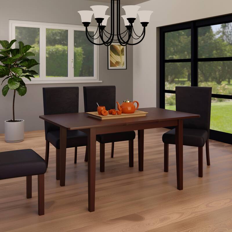 Darren Dining Table w/ Extension Top, Walnut