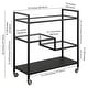 preview thumbnail 21 of 21, Lovett 33" Wide Rectangular Bar Cart with Glass Shelves