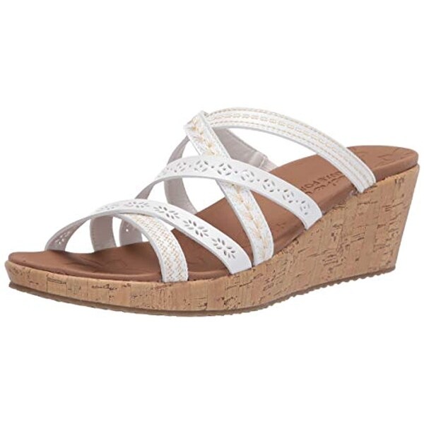 Skechers multi strap wedge sandals Clearance