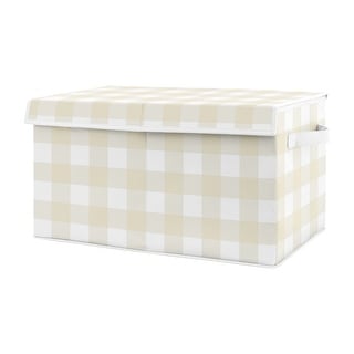 Shop Beige And White Buffalo Check Print Boy Kids Fabric Toy Bin Storage For The Woodland Camo Collection Overstock 31628757