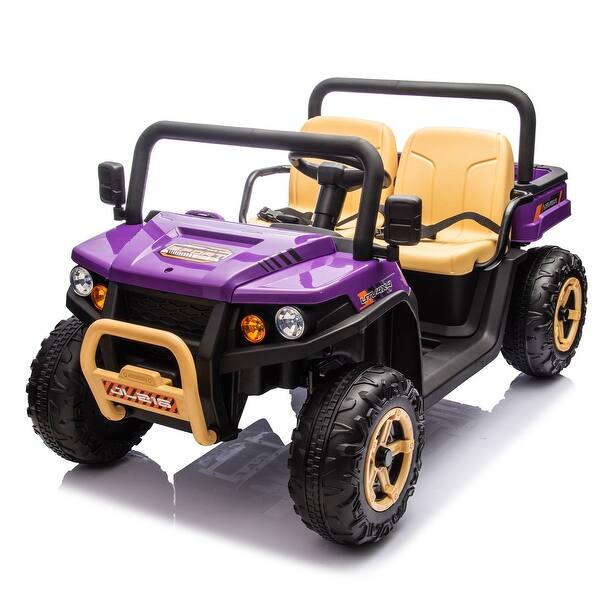 slide 2 of 120, 24V XXXL Kids Ride On UTV W/Parents Remote Control,Two-seater Purple Purple