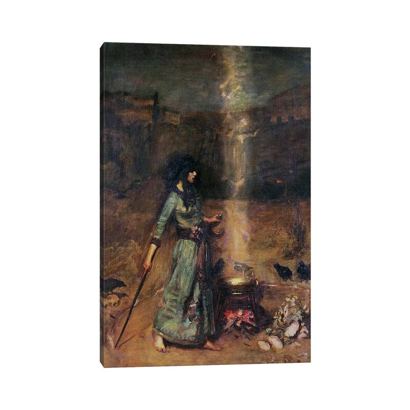 iCanvas "The Magic Circle" by John William Waterhouse Canvas Print