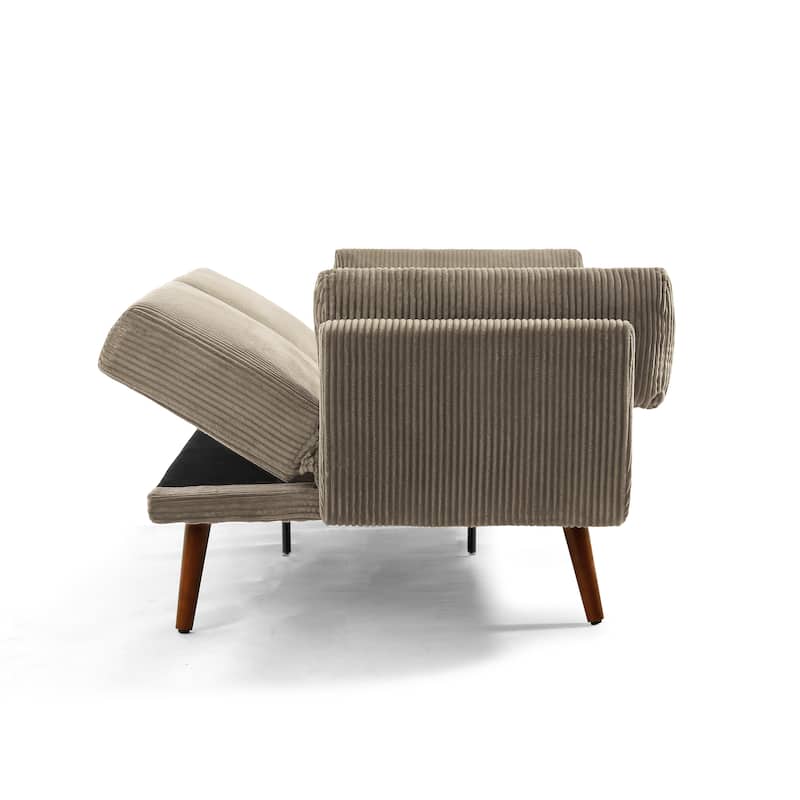 73.5 Inch Futon Sofa Bed Convertible Upholstered Couch Sleeper