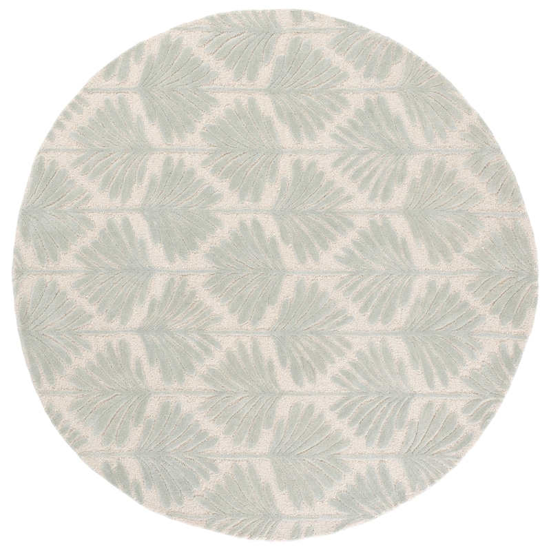 SAFAVIEH Handmade Jardin Anetta Wool Rug - 6' Round - Grey
