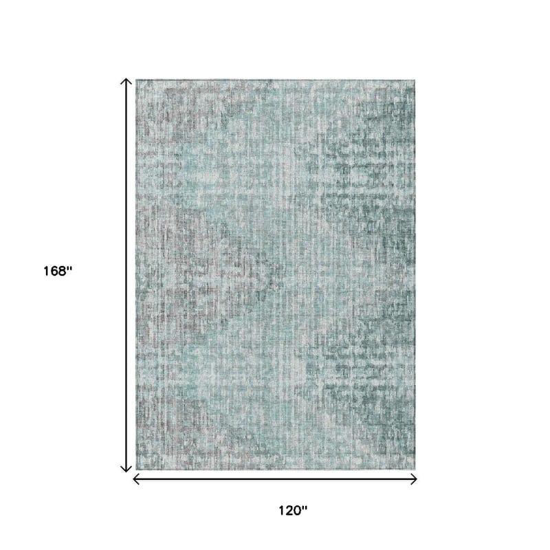 HomeRoots Geometric Transitional Rectangle Outdoor Rug