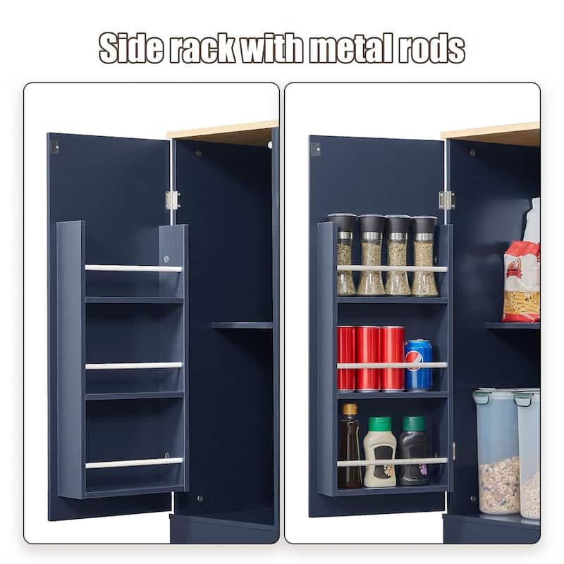 53" Kitchen Storage Islands with Drawers and Trash Can Storage for Kitchen & Dining, 53.2"W x 20.9"D x 38.0"H