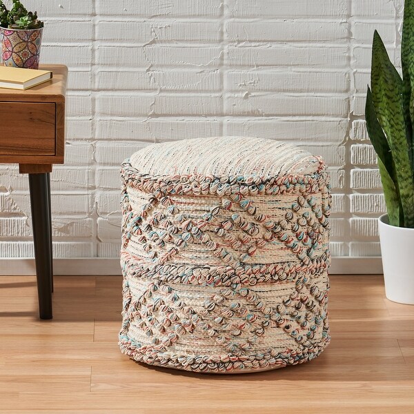 Ottoman Modern Stool Cube Foot Stool I 18 x 20 x 20 I Harper Indigo MH London Pouf Scrunched Genuine Leather I Handmade