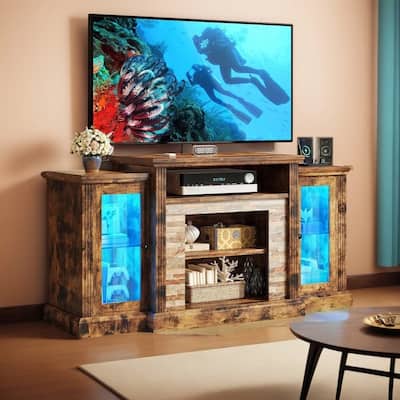Farmhouse 59" TV Stand LED for TVs up to 65 Inch - 58 inches