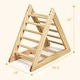 preview thumbnail 3 of 6, Wooden Step Training Triangle Climber Perfect Gift for Toddlers - 36.5" x 18" x 32" (L x W x H)