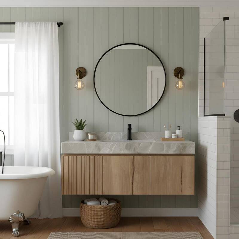 Floating Bathroom Vanity with 1 Pre-drilled Faucet Holes