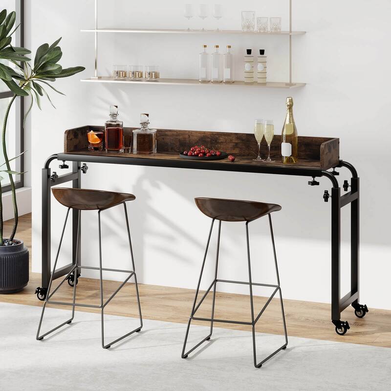 Costway Overbed Desk with Wheels with Adjustable Height & Length, - See Details