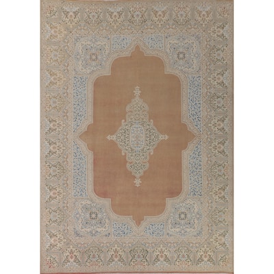 Kerman Persian Vintage Rug Hand-Knotted Wool Carpet - 9'9" x 12'9"