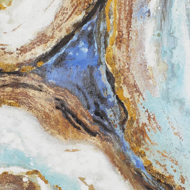 Canvas Leaf Living Room Framed Wall Art with Silver Frame