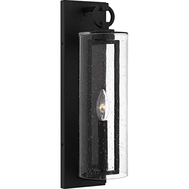 Redan 1-Light Stone Black Outdoor Wall Lantern