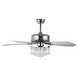 preview thumbnail 8 of 61, Bella Depot 52" Modern Reversible Crystal Ceiling Fan with Remote Control and Light Kit