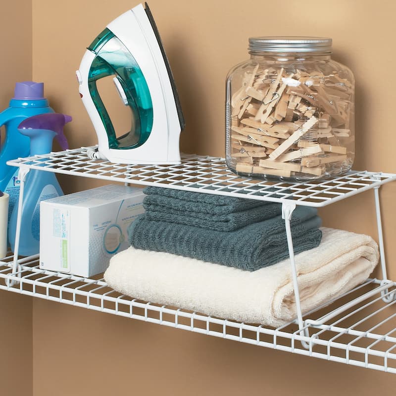 ClosetMaid Stack and Hang White Stainless Steel Shelf