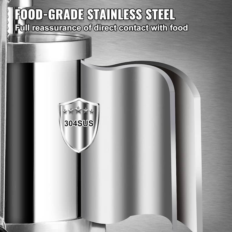 VEVOR Sausage Stuffer 304 Stainless Steel Vertical Sausage Stuffer Sausage Filling Machine