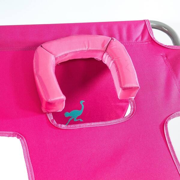 Ostrich Chaise Lounge Folding Portable Sunbathing Poolside Beach Chair