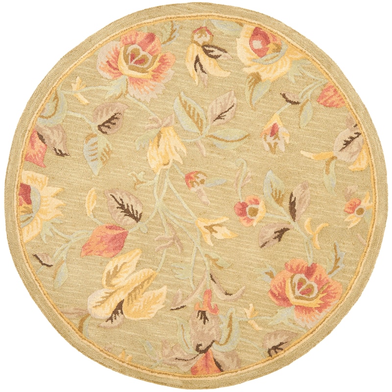 SAFAVIEH Handmade Blossom Donus Modern Floral Wool Rug