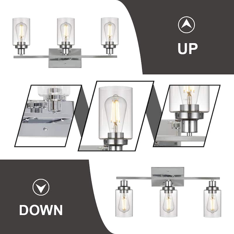Modern Bathroom Lights Fixture 3-Lights Vanity Lighting