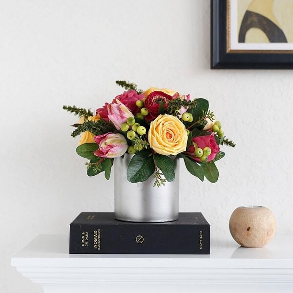 FloralGoods Rose Forest Flower Arrangement Summer Passion 11" Tall