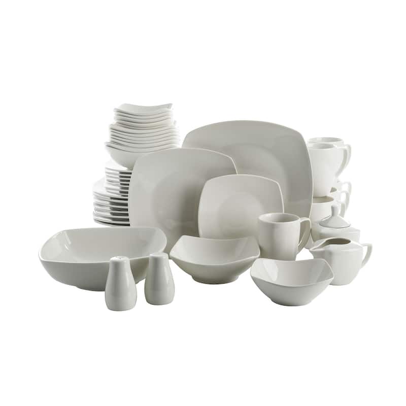 Gibson Home Zen Buffet 39-Piece Dinnerware Set - White