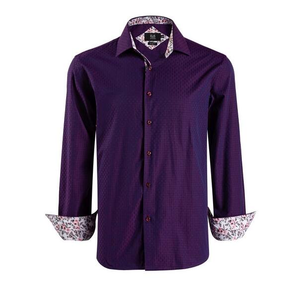 Elie Balleh Boys' Slim Fit Jacquard Dot Shirt - Bed Bath & Beyond - 42664702
