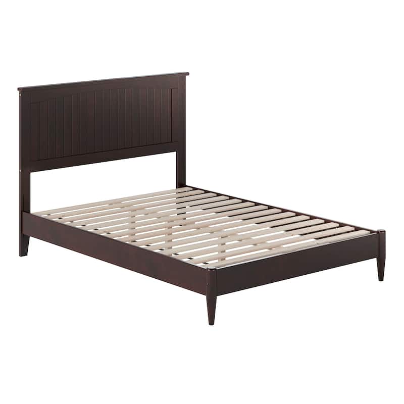 Naples Full Solid Wood Low Profile Platform Bed in Espresso