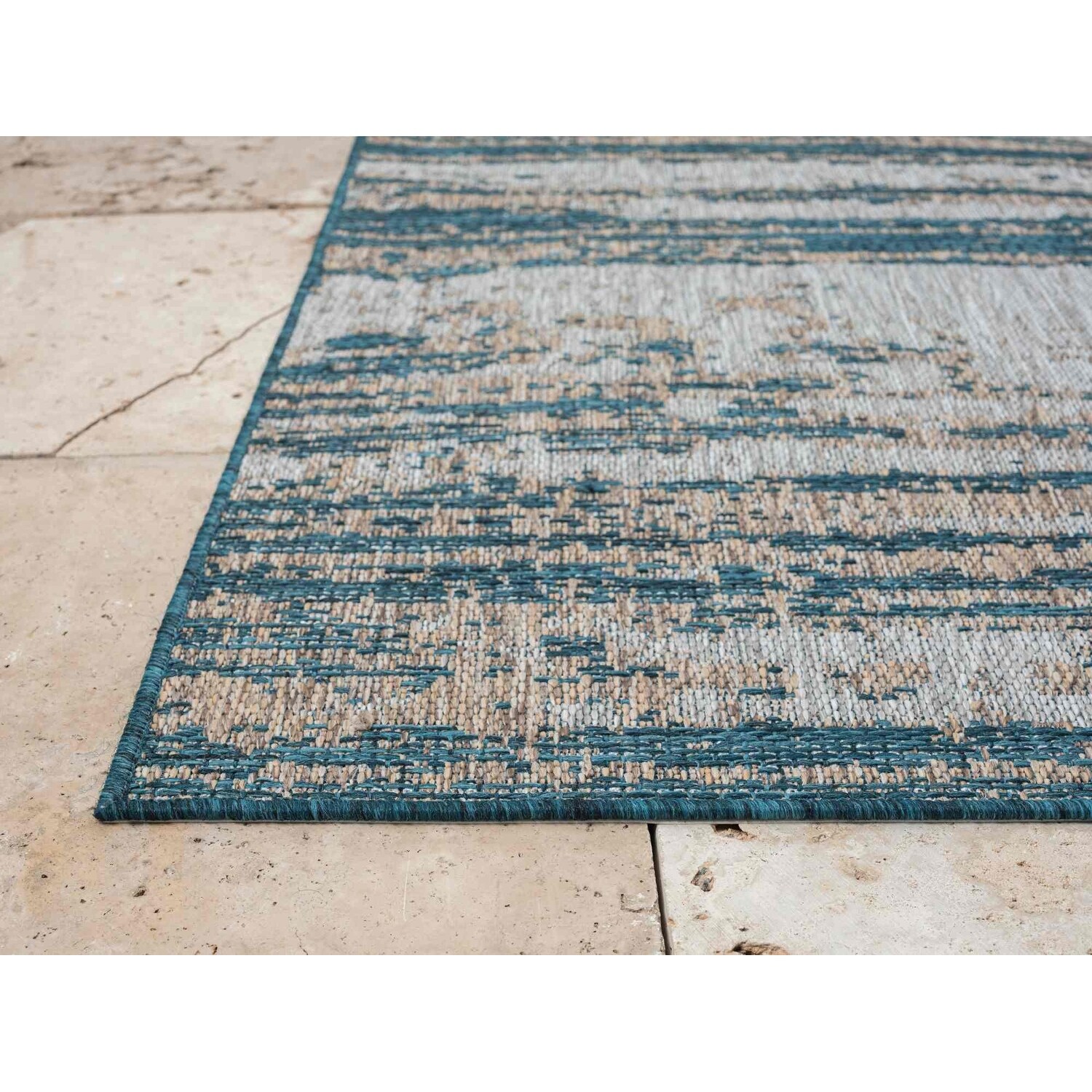 HR Waterproof Abstract Outdoor Rug - Stain and Fade-Resistant #669