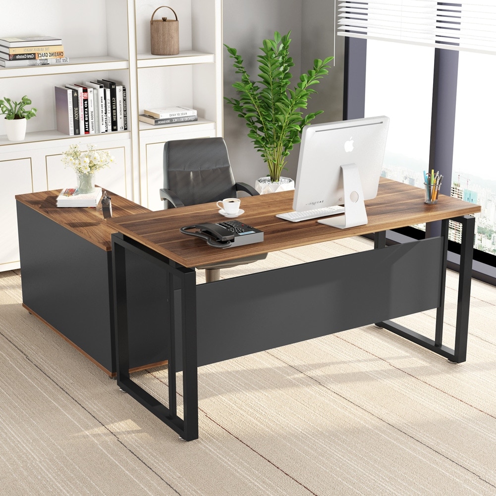 55 inches Computer Desk, Home Office Desk Writing Table for Workstation  with Clean Design - On Sale - Bed Bath & Beyond - 33798822