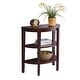 preview thumbnail 5 of 10, Convenience Concepts Newport Half-Circle Console Table with Shelves