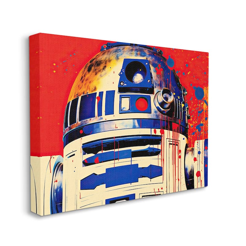Stupell Urban Paint Splatter Robot Canvas Wall Art Design by Birch&Ink