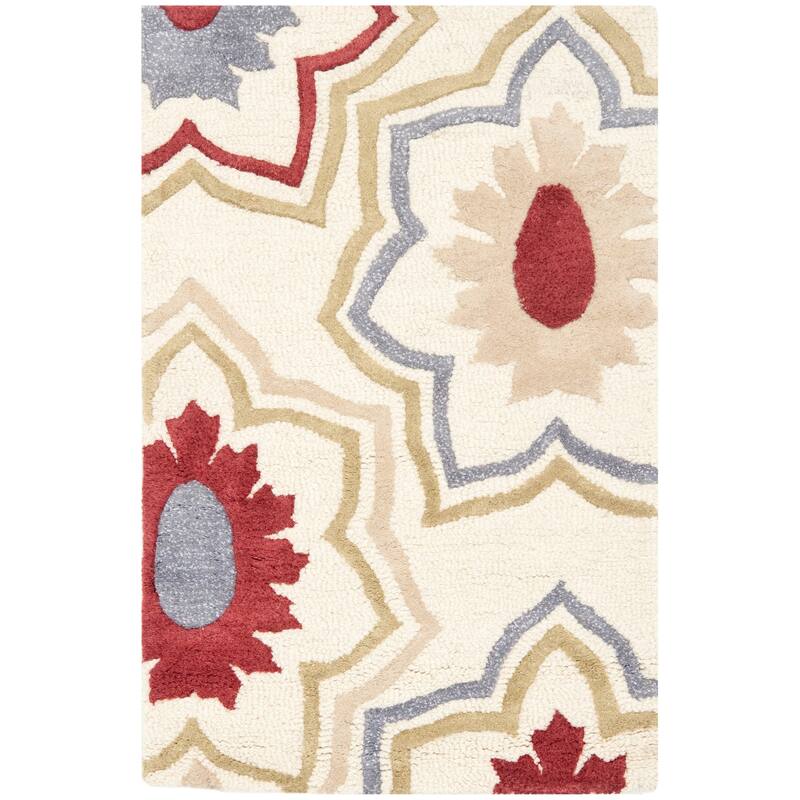 SAFAVIEH Handmade Soho Alaina N.Z. Wool Rug - 2' x 3' - Ivory/Multi