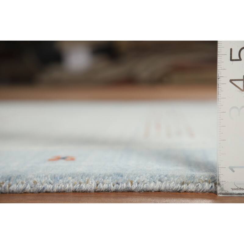 Hand Knotted Oriental 100% Wool Carpet Tribal Tribal Beige & Ivories Gabbeh Area Rug - 7' 6'' X 5' 3''