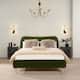 Option Olive Green Performance Velvet