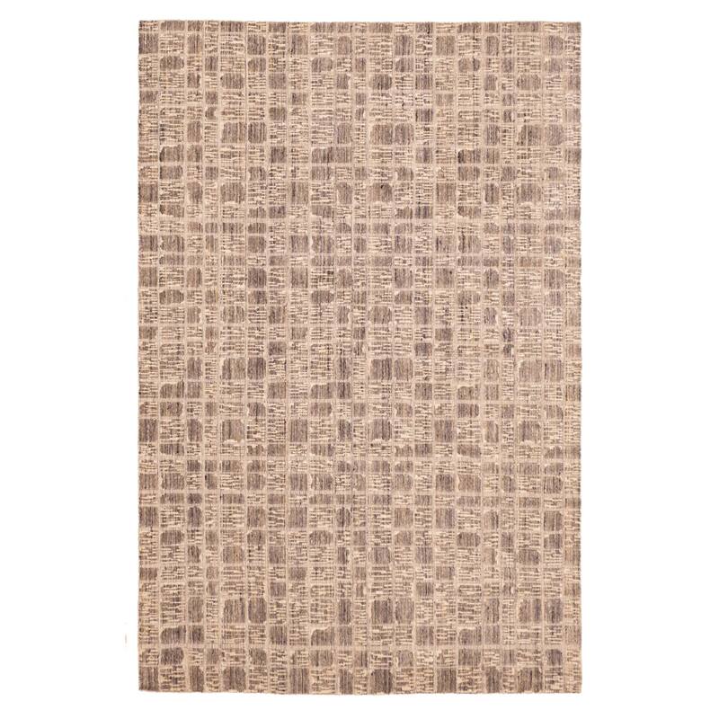 ECARPETGALLERY Hand Loomed Elysian Taupe Wool Rug - 6'5 x 9'11