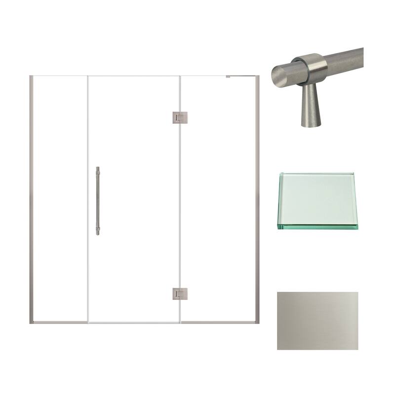 Transolid EHTF70287610C-BK Elizabeth 76" High x 70" Wide Hinged Semi