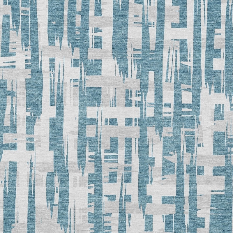 HomeRoots Striped Transitional Rectangle Outdoor Rug