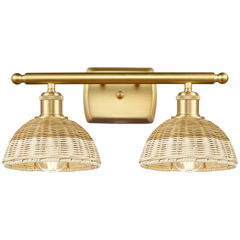 Innovations Lighting Endless Possibilities Ballston - Bristol Natural II - 2 Light 18" Bath Vanity Light - Satin Gold