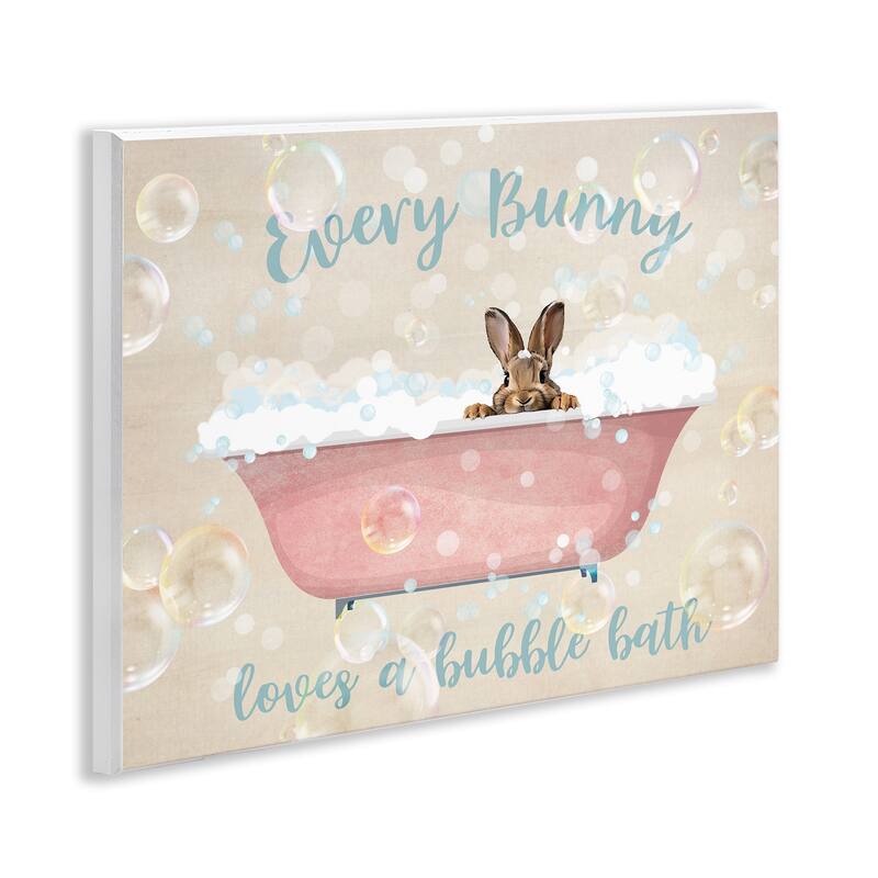 Stupell Every Bunny Loves Baths Wall Plaque Art Design By Susan Arnot