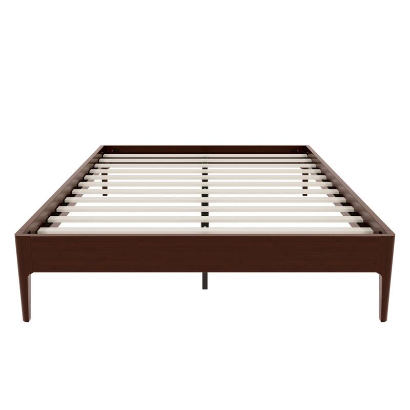 Bamboo Wood Platform Bed Open Frame No Box Spring Needed