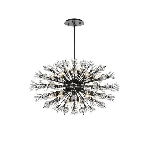 Victor 36 inch Crystal Starburst Oval Pendant - N/A